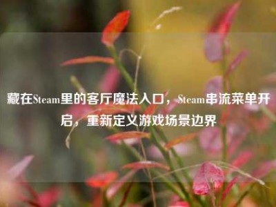 藏在Steam里的客厅魔法入口，Steam串流菜单开启，重新定义游戏场景边界