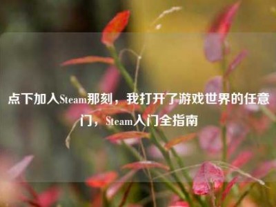 点下加入Steam那刻，我打开了游戏世界的任意门，Steam入门全指南