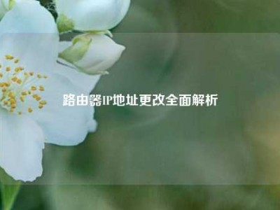 路由器IP地址更改全面解析