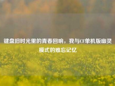 键盘旧时光里的青春回响，我与CF单机版幽灵模式的难忘记忆