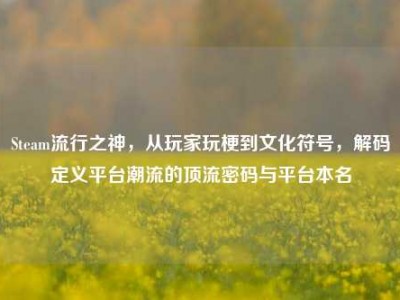 Steam流行之神，从玩家玩梗到文化符号，解码定义平台潮流的顶流密码与平台本名