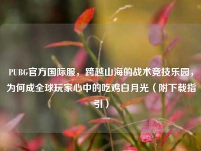 PUBG官方国际服，跨越山海的战术竞技乐园，为何成全球玩家心中的吃鸡白月光（附下载指引）