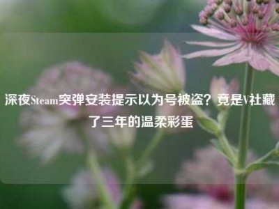 深夜Steam突弹安装提示以为号被盗？竟是V社藏了三年的温柔彩蛋