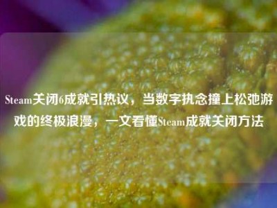 Steam关闭6成就引热议，当数字执念撞上松弛游戏的终极浪漫，一文看懂Steam成就关闭方法
