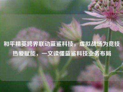 和平精英跨界联动蓝鲨科技，虚拟战场为竞技热爱赋能，一文读懂蓝鲨科技业务布局