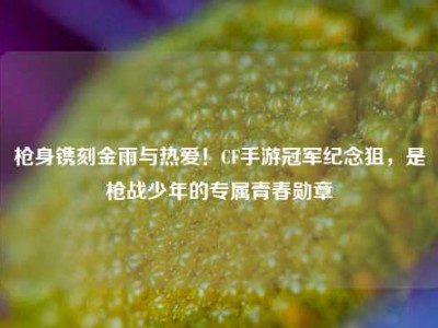 枪身镌刻金雨与热爱！CF手游冠军纪念狙，是枪战少年的专属青春勋章