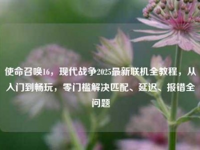 使命召唤16，现代战争2025最新联机全教程，从入门到畅玩，零门槛解决匹配、延迟、报错全问题