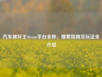 汽车破坏王Steam平台全称、搜索指南及玩法全介绍