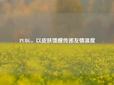 PUBG，以皮肤馈赠传递友情温度