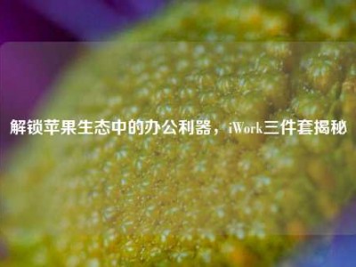解锁苹果生态中的办公利器，iWork三件套揭秘