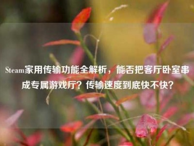 Steam家用传输功能全解析，能否把客厅卧室串成专属游戏厅？传输速度到底快不快？