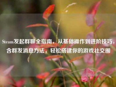 Steam发起群聊全指南，从基础操作到进阶技巧，含群发消息方法，轻松搭建你的游戏社交圈