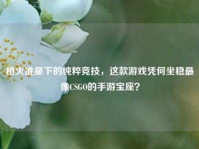 枪火准星下的纯粹竞技，这款游戏凭何坐稳最像CSGO的手游宝座？