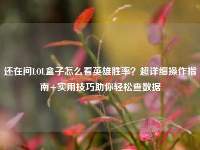 还在问LOL盒子怎么看英雄胜率？超详细操作指南+实用技巧助你轻松查数据