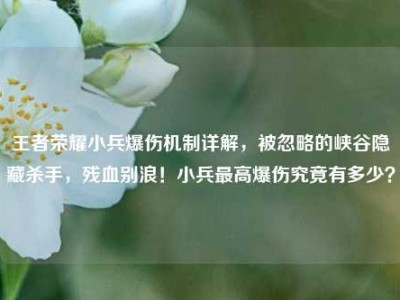 王者荣耀小兵爆伤机制详解，被忽略的峡谷隐藏杀手，残血别浪！小兵最高爆伤究竟有多少？