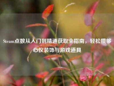 Steam点数从入门到精通获取全指南，轻松攒够心仪装饰与游戏道具