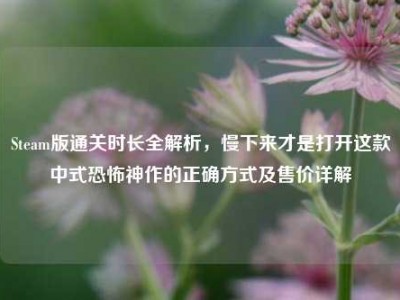 Steam版通关时长全解析，慢下来才是打开这款中式恐怖神作的正确方式及售价详解