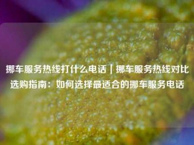 挪车服务热线打什么电话｜挪车服务热线对比选购指南：如何选择最适合的挪车服务电话