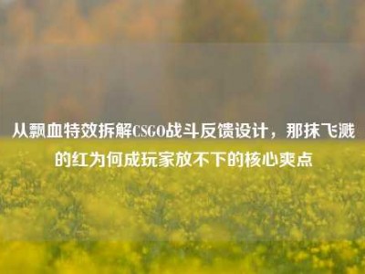 从飘血特效拆解CSGO战斗反馈设计，那抹飞溅的红为何成玩家放不下的核心爽点