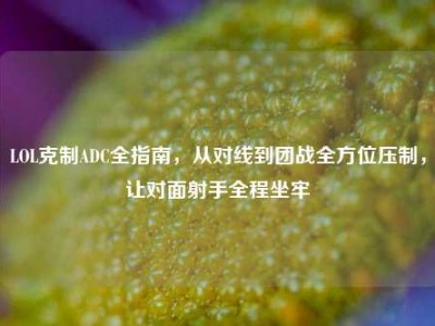 LOL克制ADC全指南，从对线到团战全方位压制，让对面射手全程坐牢