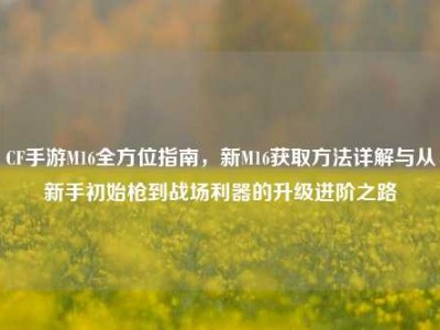 CF手游M16全方位指南，新M16获取方法详解与从新手初始枪到战场利器的升级进阶之路