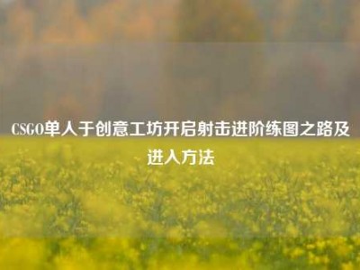 CSGO单人于创意工坊开启射击进阶练图之路及进入方法