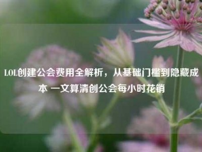 LOL创建公会费用全解析，从基础门槛到隐藏成本 一文算清创公会每小时花销