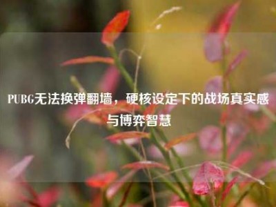 PUBG无法换弹翻墙，硬核设定下的战场真实感与博弈智慧