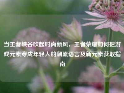 当王者峡谷吹起时尚新风，王者荣耀如何把游戏元素穿成年轻人的潮流语言及新元素获取指南