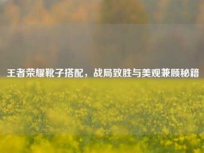 王者荣耀靴子搭配，战局致胜与美观兼顾秘籍