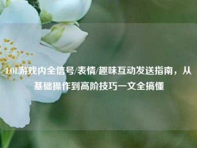 LOL游戏内全信号/表情/趣味互动发送指南，从基础操作到高阶技巧一文全搞懂