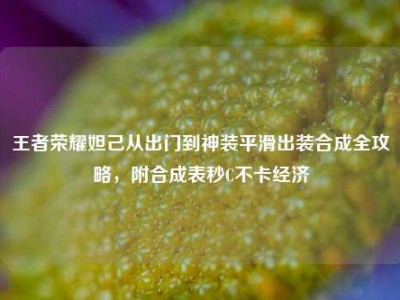 王者荣耀妲己从出门到神装平滑出装合成全攻略，附合成表秒C不卡经济