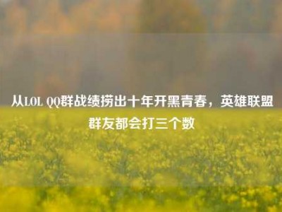 从LOL QQ群战绩捞出十年开黑青春，英雄联盟群友都会打三个数
