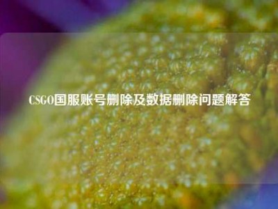 CSGO国服账号删除及数据删除问题解答