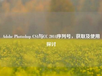 Adobe Photoshop CS4与CC 2014序列号，获取及使用探讨
