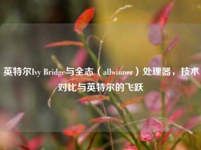 英特尔Ivy Bridge与全志（allwinner）处理器，技术对比与英特尔的飞跃