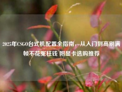 2025年CSGO台式机配置全指南，从入门到高刷满帧不花冤枉钱 附显卡选购推荐