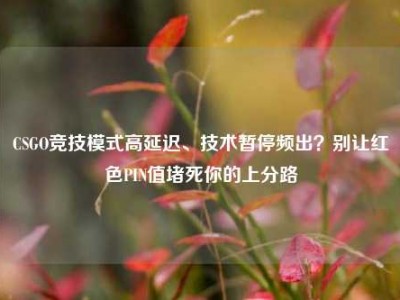 CSGO竞技模式高延迟、技术暂停频出？别让红色PIN值堵死你的上分路
