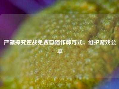 严禁探究逆战免费自瞄作弊方式，维护游戏公平