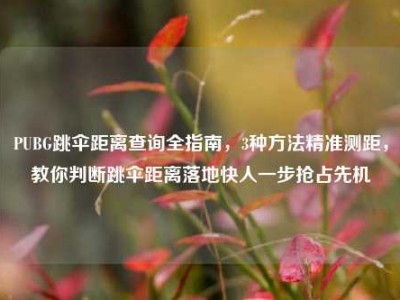 PUBG跳伞距离查询全指南，3种方法精准测距，教你判断跳伞距离落地快人一步抢占先机