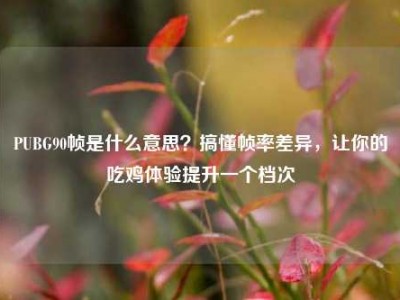PUBG90帧是什么意思？搞懂帧率差异，让你的吃鸡体验提升一个档次