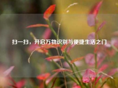 扫一扫，开启万物识别与便捷生活之门