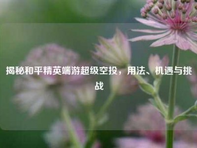 揭秘和平精英端游超级空投，用法、机遇与挑战