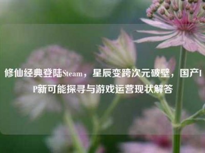 修仙经典登陆Steam，星辰变跨次元破壁，国产IP新可能探寻与游戏运营现状解答
