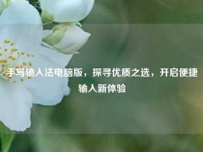 手写输入法电脑版，探寻优质之选，开启便捷输入新体验