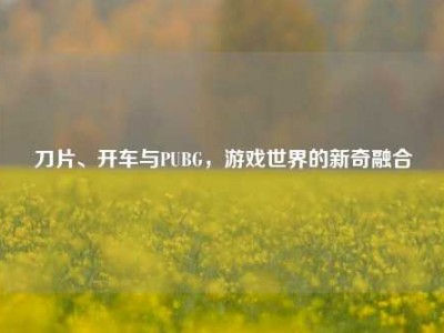 刀片、开车与PUBG，游戏世界的新奇融合