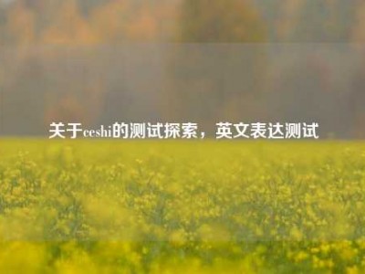 关于ceshi的测试探索，英文表达测试