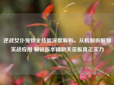 逆战女仆宠物全技能深度解析，从机制拆解到实战应用 解锁版本辅助天花板真正实力