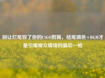别让烂尾毁了你的CSGO剪辑，结尾调色+BGM才是引爆观众情绪的最后一枪