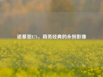 诺基亚E71，商务经典的永恒影像
